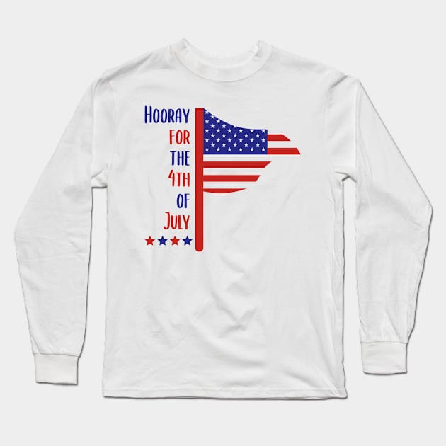 July 4th America Long Sleeve T-Shirt by Saldi